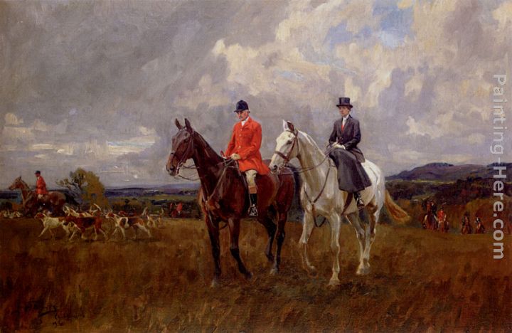 On The Downs painting - Lionel Edwards On The Downs art painting